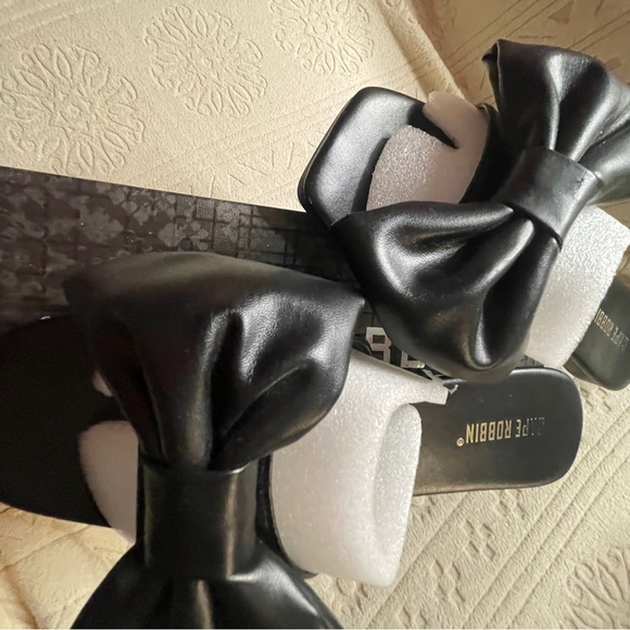 CAPE ROBBIN JOIA SLIPPER WITH BOW Style:JUJU.  COLOR black.  Size women’s 8. - Picture 5 of 6